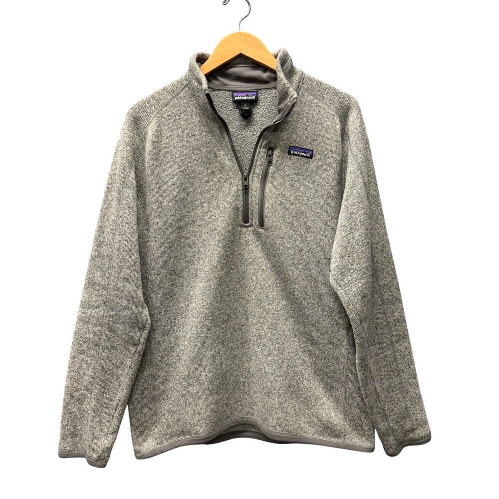 Patagonia Better Sweater Mens Medium 1/4 Zip Gray Fleece Pullover Jacket